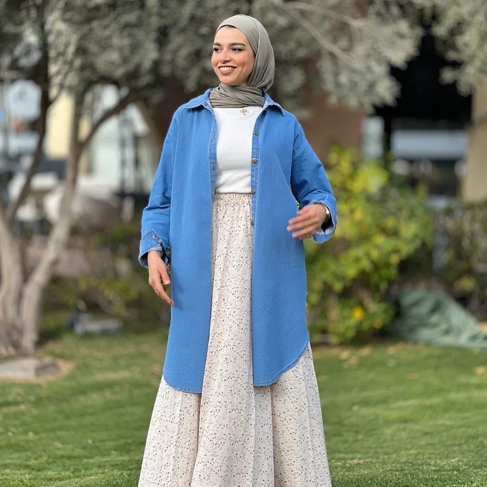الشميز الجينز الطويل