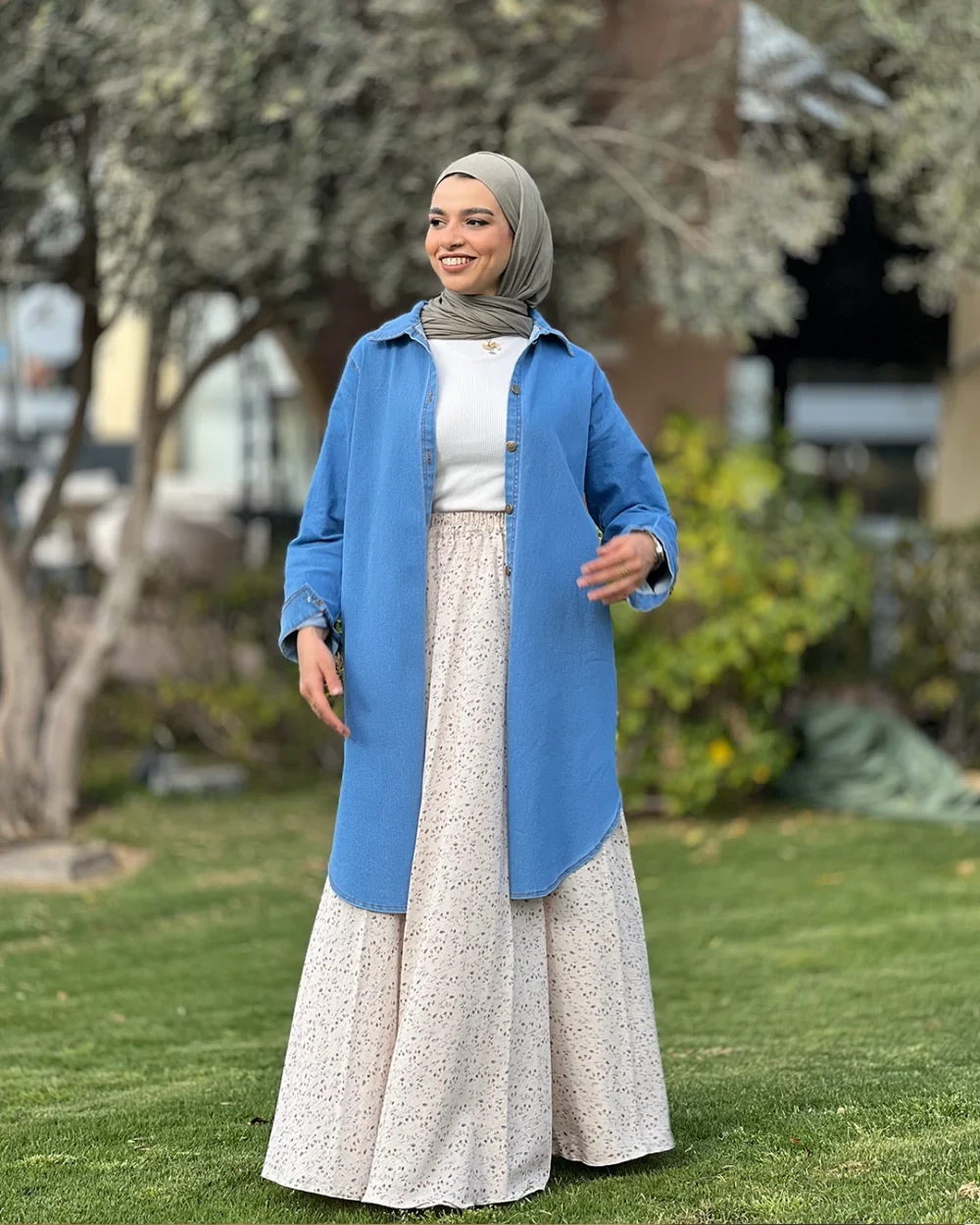 الشميز الجينز الطويل