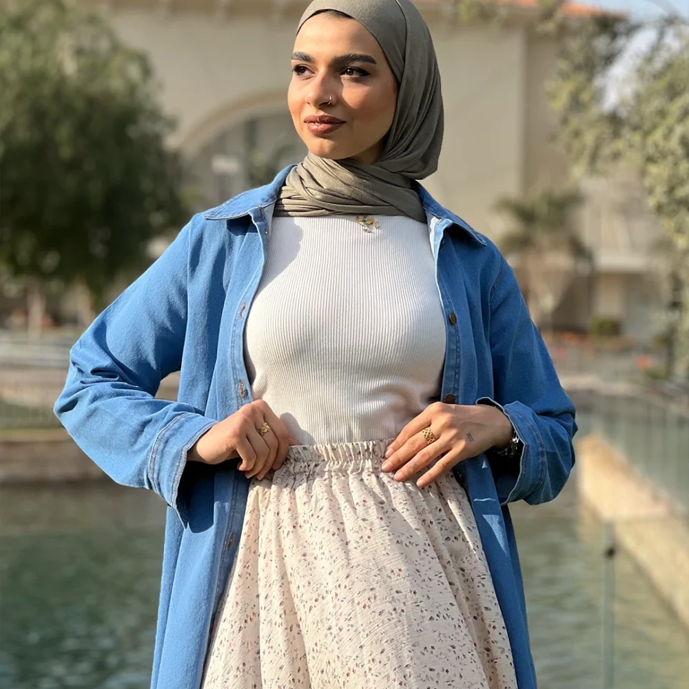 الشميز الجينز الطويل