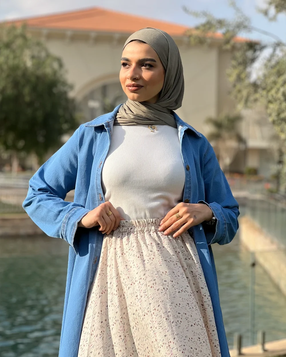 الشميز الجينز الطويل