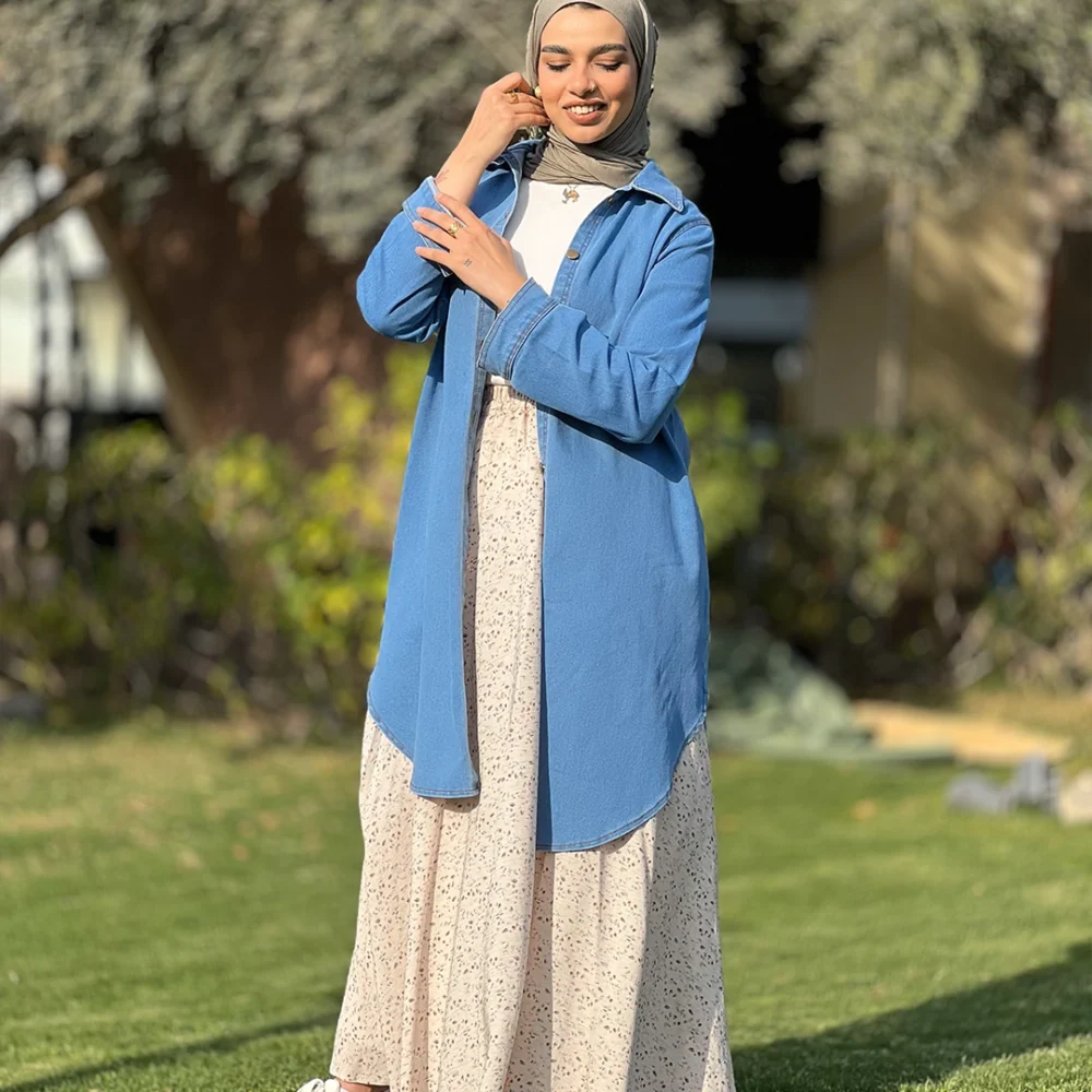 الشميز الجينز الطويل