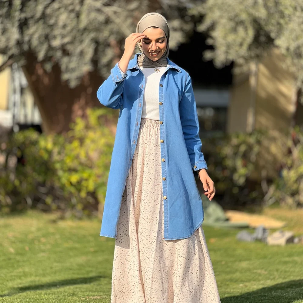 الشميز الجينز الطويل