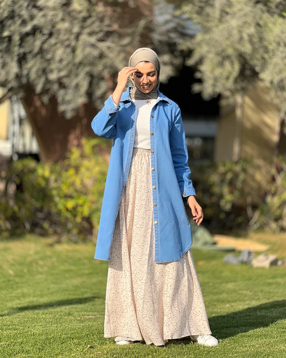 الشميز الجينز الطويل
