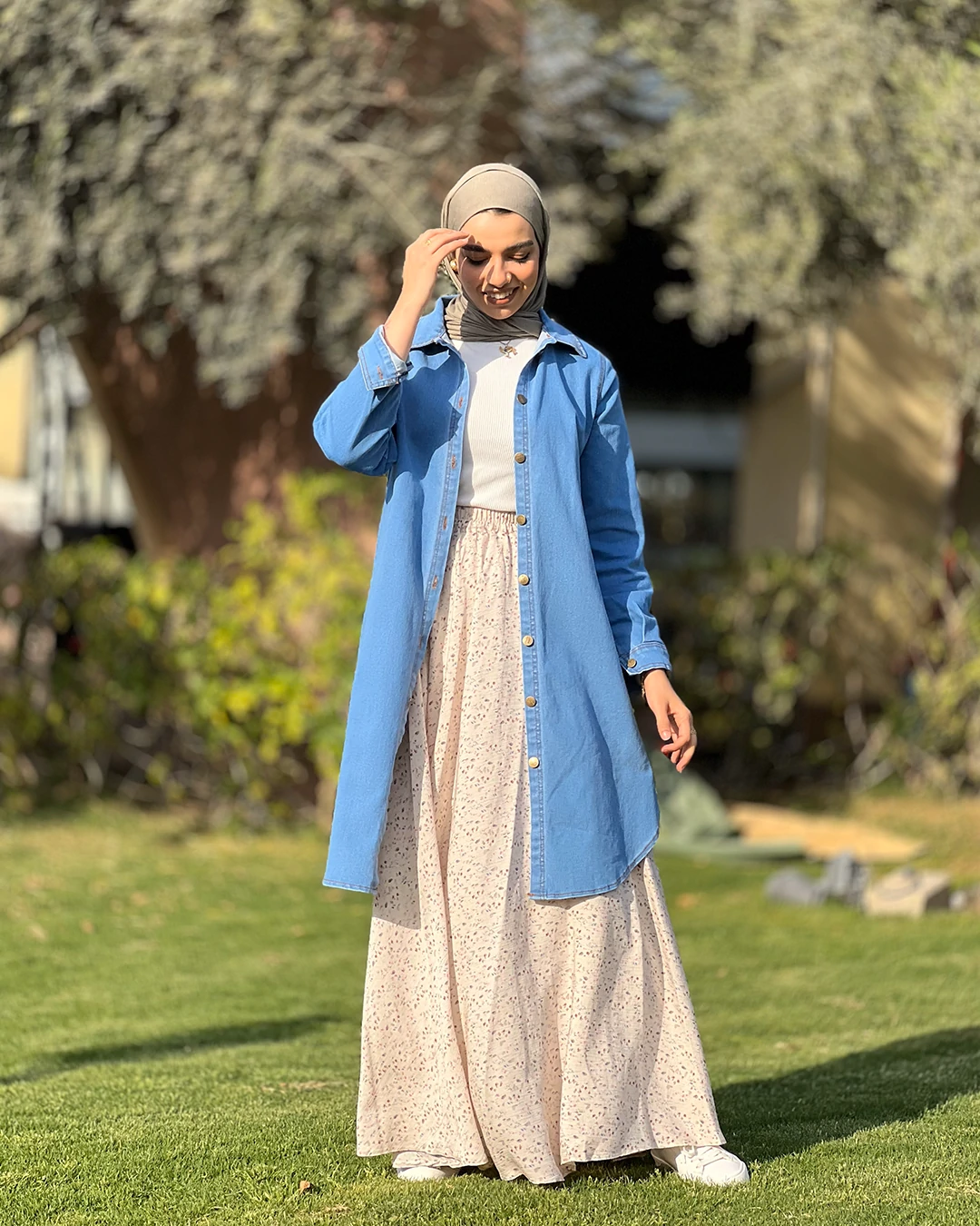 الشميز الجينز الطويل